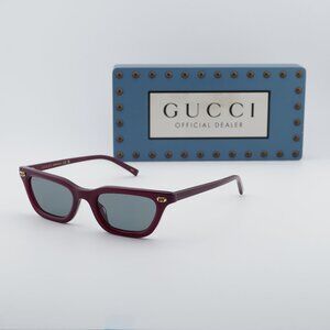 Gucci GG1944S 003 Rectangle Sunglasses - Plum/Smoke